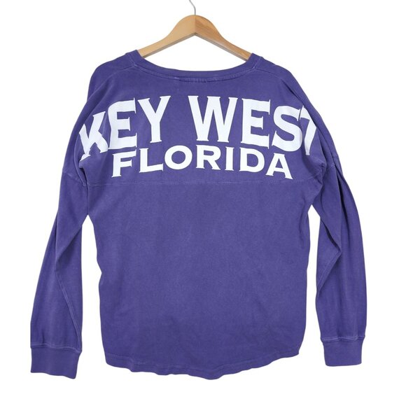 Key West Florida Spirit Jersey Shirt Womens M Purple Long Sleeve Casual Vacation - Picture 1 of 10